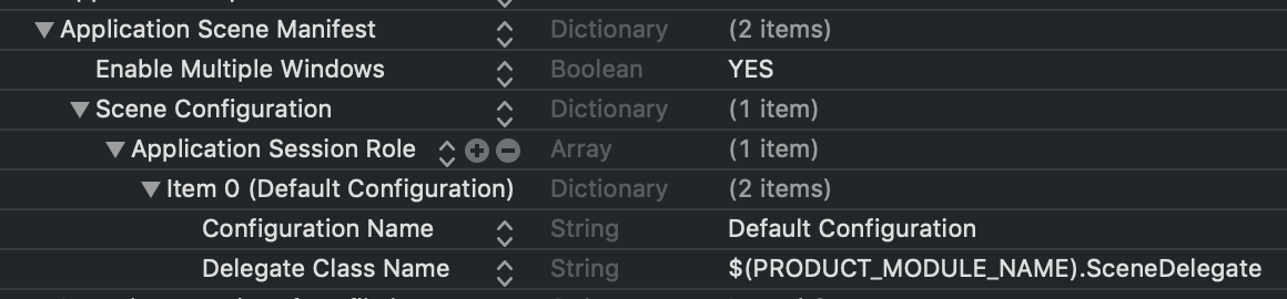 Scene configuration example