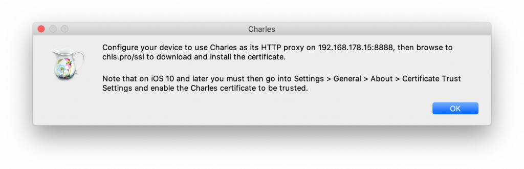 Charles proxy instructions for device