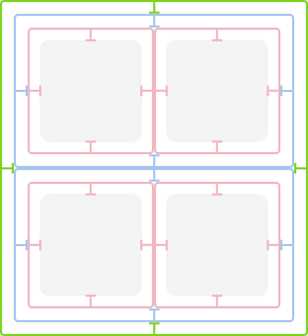 Section with insets